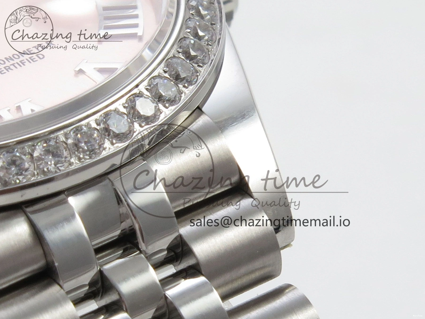 MiroTime 1226 DateJust 31 278274 THBF 1:1 Best Edition 904L Steel RG Roman Dial Diamonds Bezel on SS Jubilee Bracelet HZ Cal. Modern 37